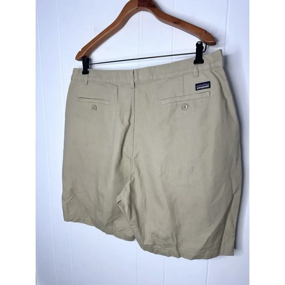 Patagonia Mens 38 Duck Shorts 9” - Beige Khaki 57075 Organic Cotton Hiking